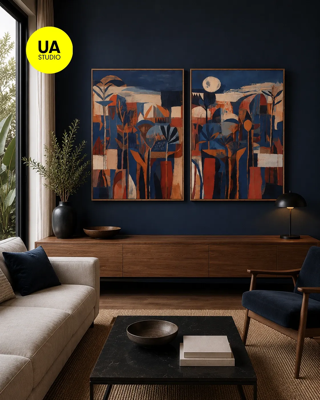 KIT 2 QUADROS DECORATIVOS - BOLD FOREST 02